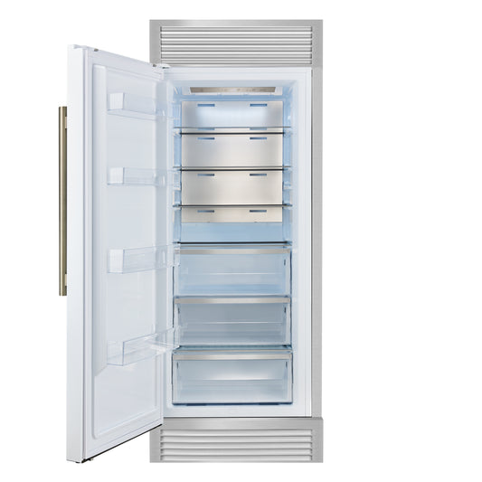 Forno Maderno 28" Built-In Convertible Refrigerator in White, 13.6 cu.ft. Left Swing with Decorative Grill - 32" Wide