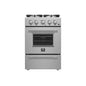 Forno Breno 24-Inch Freestanding Gas Range, Compact Design, Energy Efficient