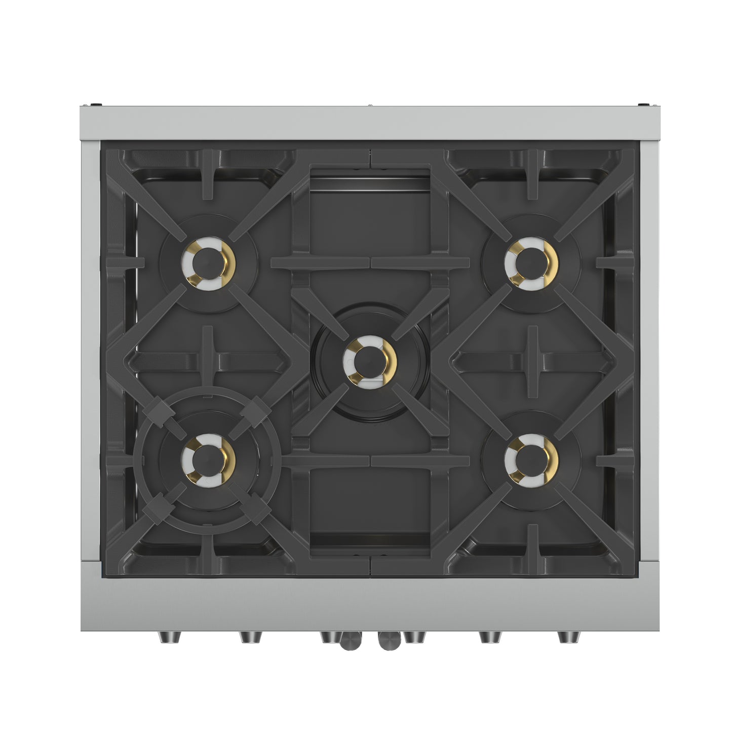Forno Capriasca 30-Inch Freestanding French Door Gas Range, 4 Burners, Convection Oven, Energy Efficient