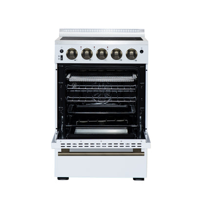 Forno Loiano 24 Inch Freestanding Electric Range in White, Canada Version, Plug and Cord Included