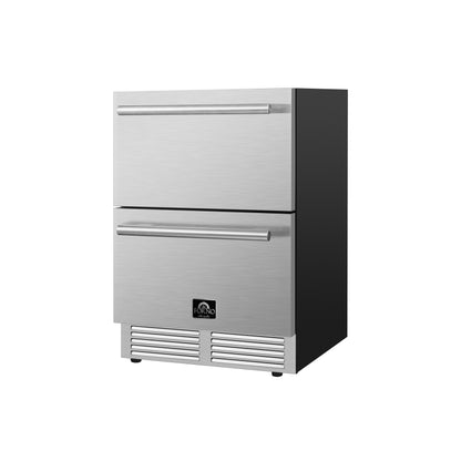 Forno Cosenza 24" Built-In Indoor/Outdoor Drawer Freezer with Ice Maker, 4.69 cu.ft.