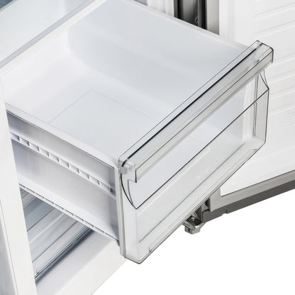 Forno Salerno 33-Inch Side-by-Side Stainless Steel Refrigerator, 15.6 cu.ft, ENERGY STAR Certified