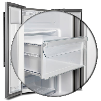 Forno Salerno 36-Inch Side-by-Side Stainless Steel Refrigerator, 20 cu.ft, ENERGY STAR Certified