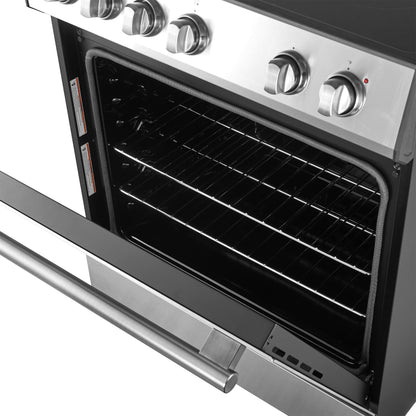 Forno Leonardo Espresso 30-Inch Stainless Steel Electric Range, True Convection, Energy Efficient