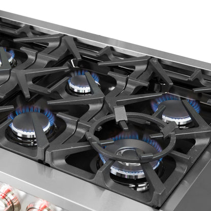 Forno Massimo 60-Inch Freestanding Gas Range, 10 Burners, True Convection Oven