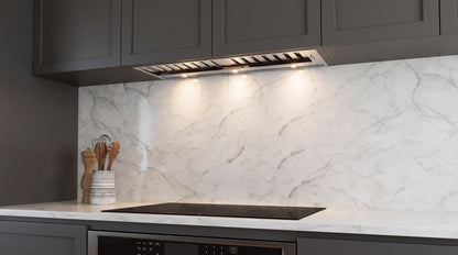 Forno Frassanito 48-Inch Recessed Range Hood, Stainless Steel Baffle Filters, LED Lighting