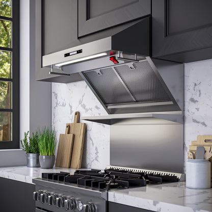 Forno Savona 30-Inch Wall Mount Range Hood, Hybrid Filters, Backsplash Included
