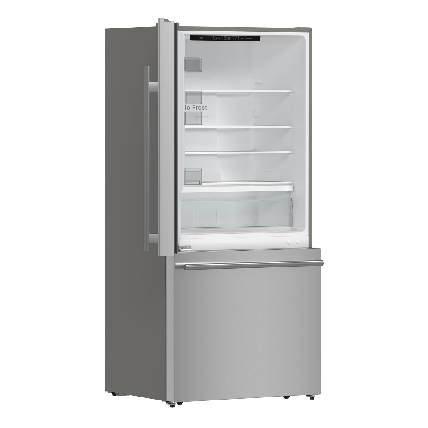Forno Milano 2-Piece 62-Inch Freestanding Dual Bottom Freezer Refrigerator, Stainless Steel – 34.4 cu.ft, Touch Control, Ice Maker