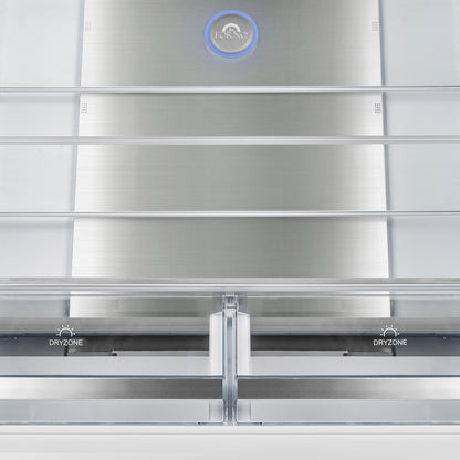 Forno Alta Moena 36-Inch French Door Refrigerator, 19.2 cu.ft, Counter Depth, Ice Maker, Stainless Steel Interior Panel, ENERGY STAR Certified