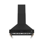 Forno Venezia 30 Inch Wall-Mounted Range Hood in Black with Touch Controls and Baffle Filters
