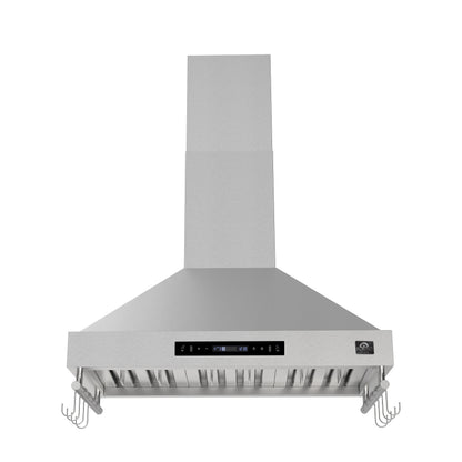 Forno Venezia 36 Inch Wall-Mounted Range Hood with Touch Controls and Baffle Filters
