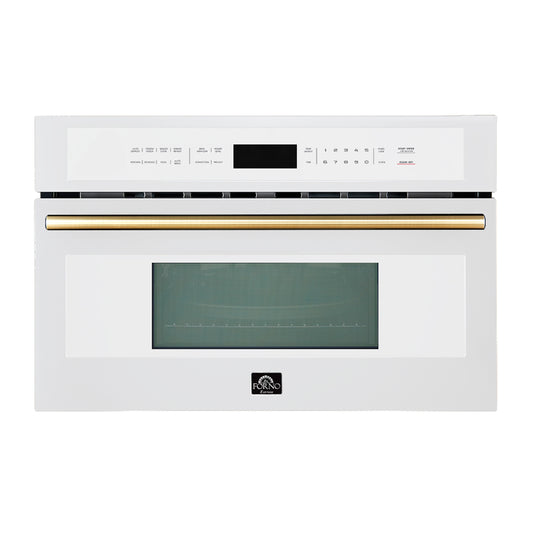 Oliena Espresso White 30 Inch 1750 Watt Compact Oven & 1000 Watt Microwave, 1.6 cu. ft.
